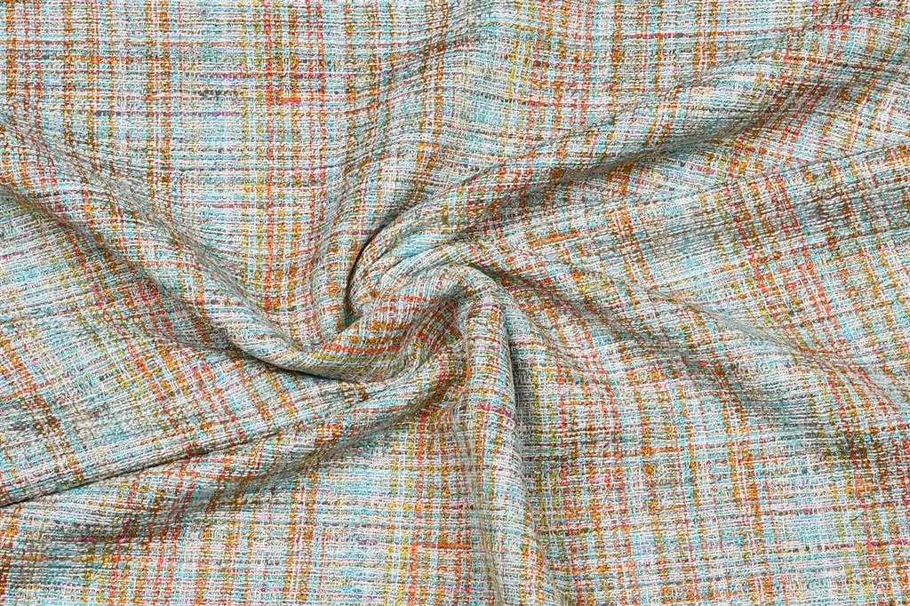 Multicolor chanelstof met glitterdraad - A La Ville voor Knipmode